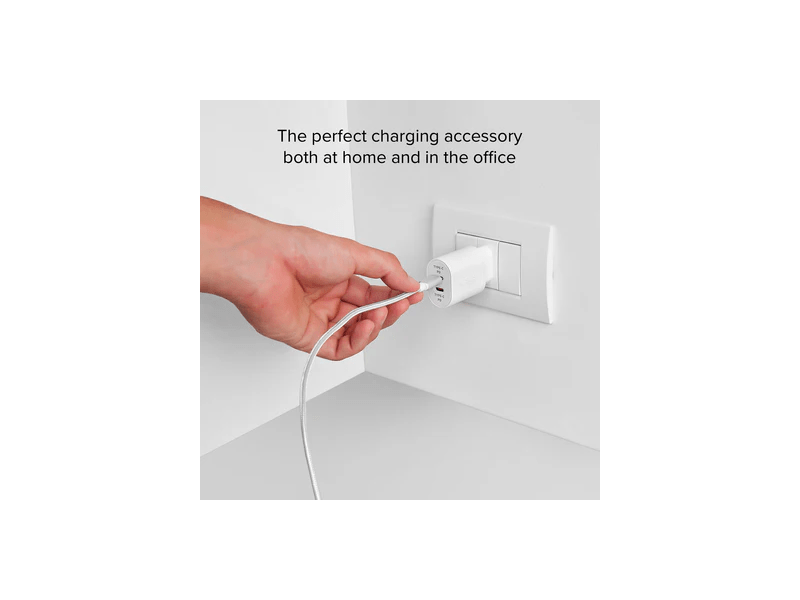 SBS Hálózati töltő, 20W, 2xUSB-C, fehér (TETRPD20CCW)