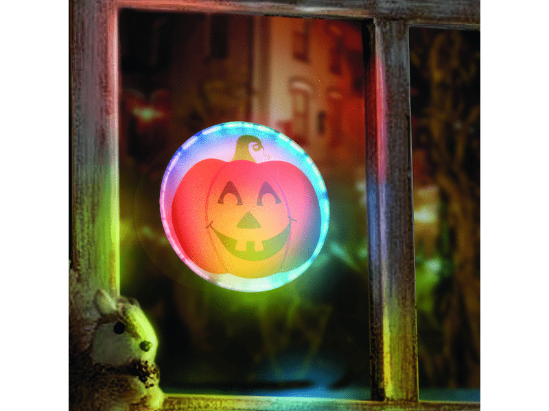 Halloween LED dekoráció tök öntapadós