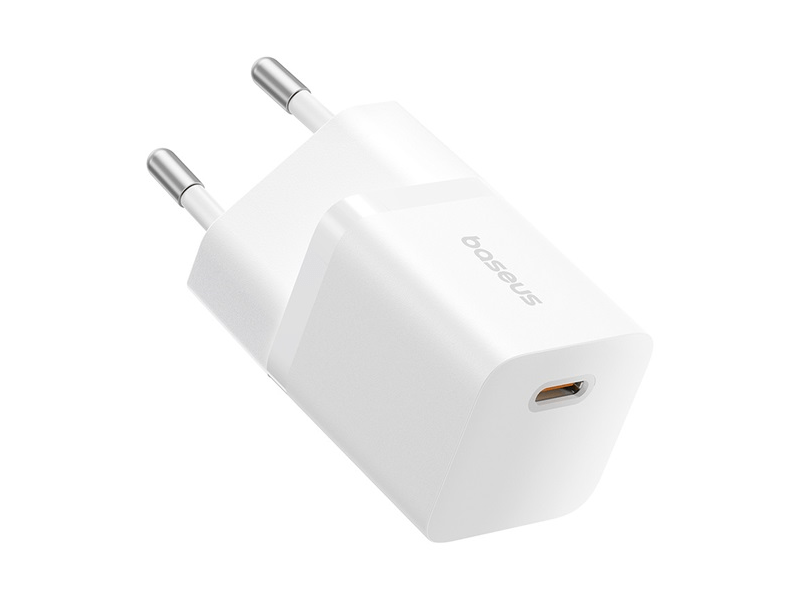 Baseus GaN5 Mini hálózati gyorstöltő 25W, fehér (P1011090921301)