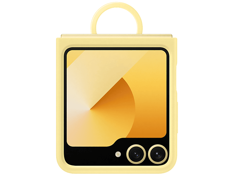 Samsung Galaxy Z Flip6 szilikon tok gyűrűvel, Sárga (EF-PF741TYEGWW)