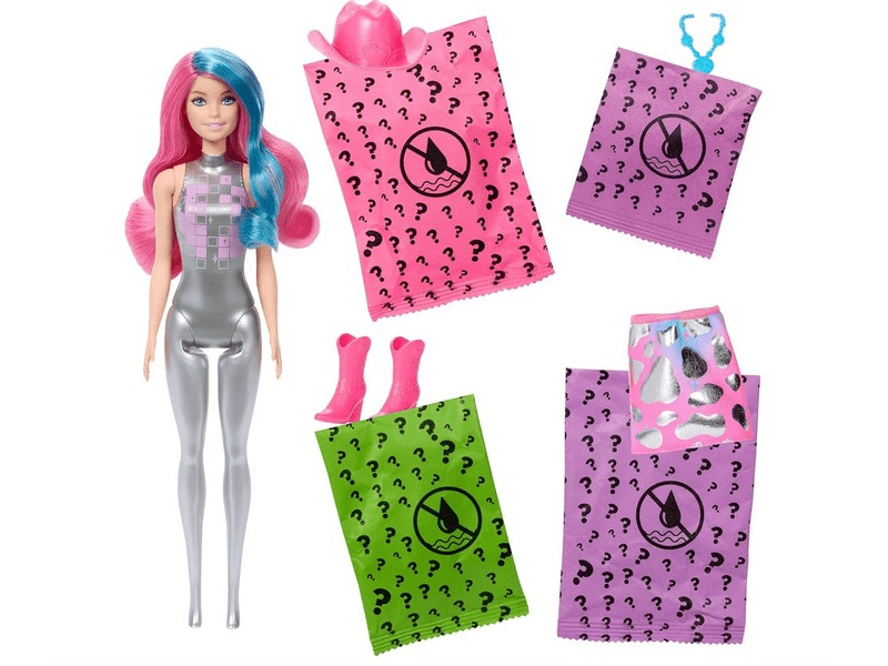 Barbie: Color Reveal meglepetés baba - Disco sztár, 1db (JCP01)