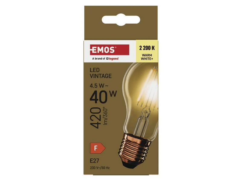 EMOS Z55032 LED izzó Vintage A60 / E27 / 4,5 W (40 W) / 420 lm / Meleg fehér