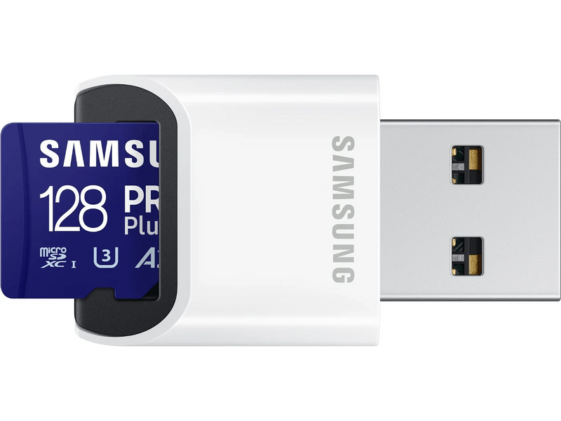 Samsung MB-MD128KB PRO Plus + Kártyaolvasó, microSDXC, 128GB
