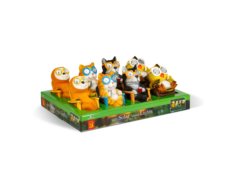 Garden of Eden 11425 LED-es szolár állatfigurák, 4-féle