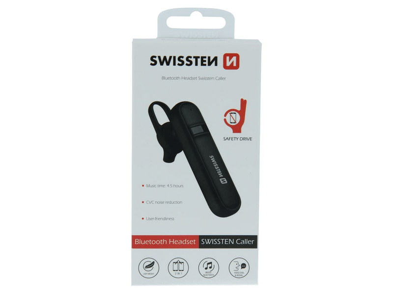 Swissten Caller Bluetooth headset, fekete (51104100)