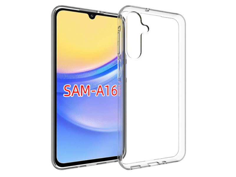 Samsung A16 szilikon tok, átlátszó