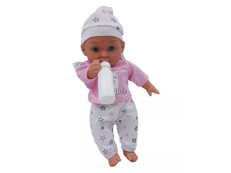 Hangot adó játékbaba lámakornis ruhában - 35 cm (WZB102-10)