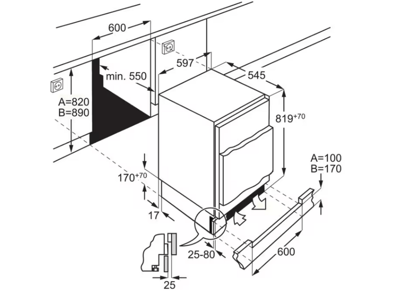 AEG OAB7N82EF Ugradbeni zamrzivač