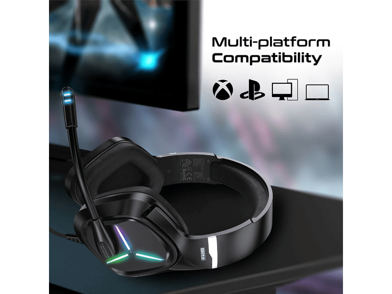 Vertux Blitz 7.1 Gaming headset, fekete
