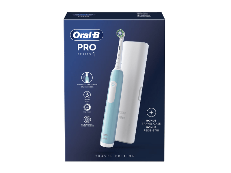 Oral-B Pro Series 1 Elektromos fogkefe kék, tokkal