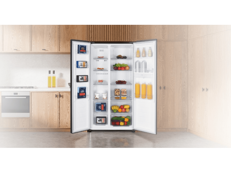 MPM MPM-439-SBS-15/ND Side by side hűtőszekrény, inox