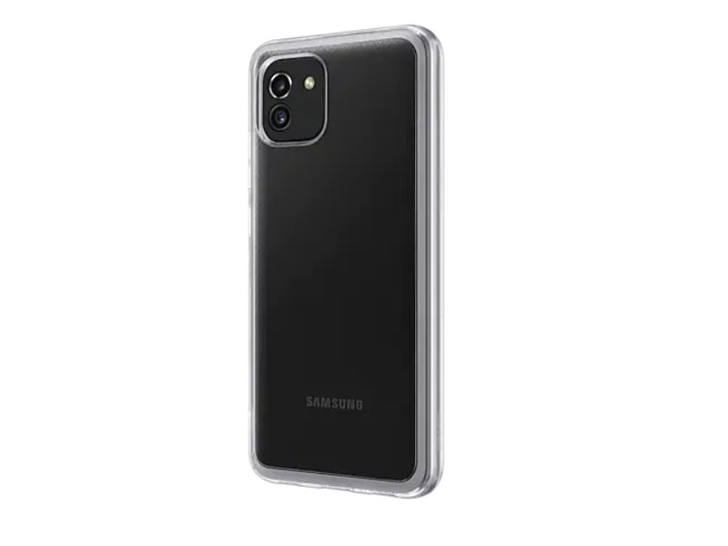 Samsung Galaxy A03 Puha átlátszó tok EF-QA036TTEGEU