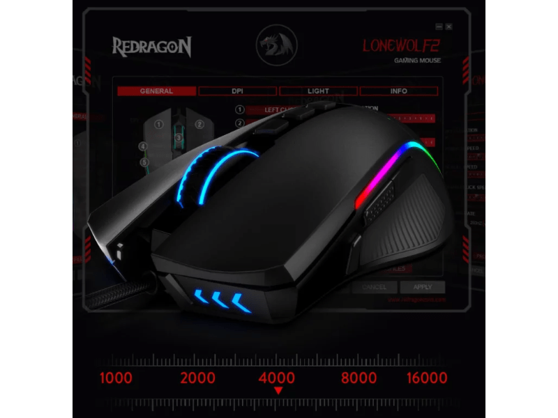 Redragon Lonewolf 2 Gaming egér M721-PRO