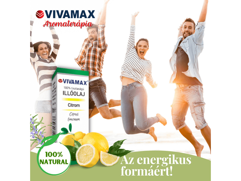 Vivamax Citrom 100%-os tisztaságú illóolaj, 10 ml (GYVI6)