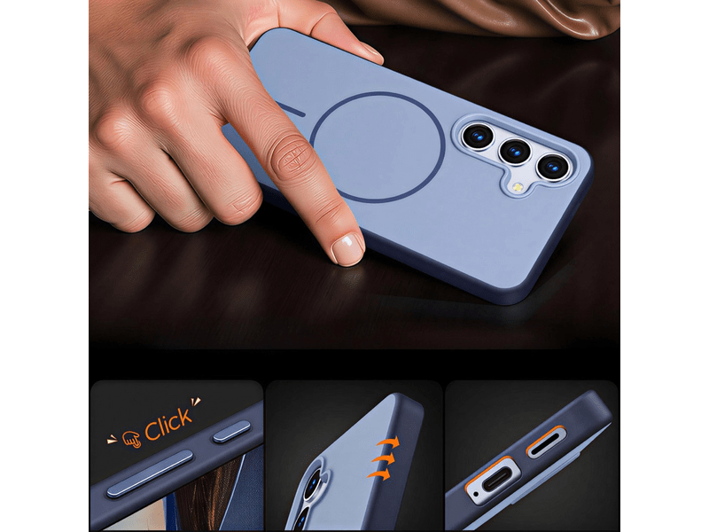 Cellect Samsung Galaxy S26+ slim ütésálló mágneses tok, sötétkék