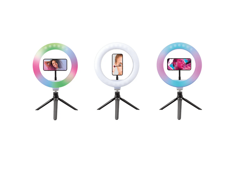 SBS RGB LED gyűrű fény állvánnyal, 10