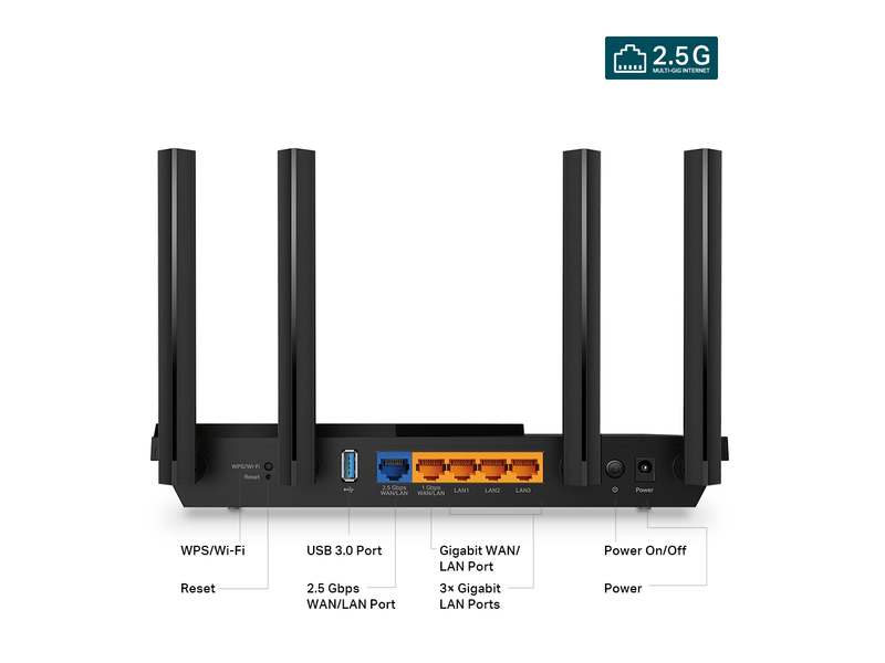 AX3000 m.-gigab.Wi-Fi6 router 2.5G p.fek
