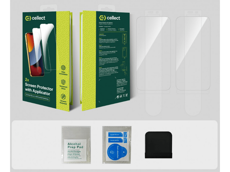 Cellect iPhone 16 Pro Képernyővédő üveg 2db + applikátor (LCD-IPH16PRO-APP)