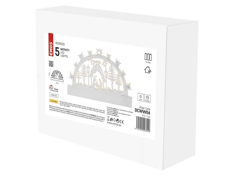 Emos LED karácsonyi betlehemi jelenet, fa (DCWW04)