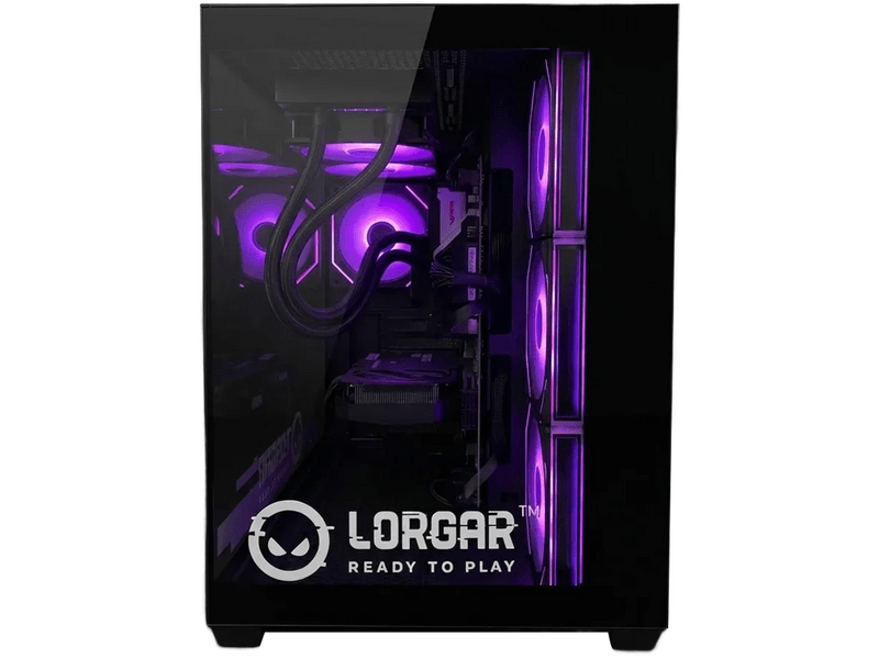 Lorgar PCA201 7500F/5060Ti Gamer PC, fekete (LRG-PCA201-BK)