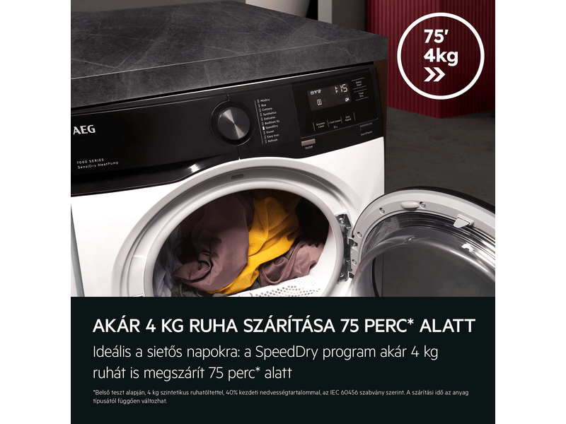 AEG TR7G8BE SensiDry® 7000 Hőszivattyús szárítógép