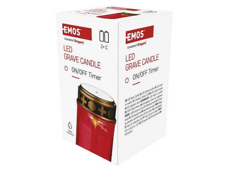 EMOS DCCV19 LED temetői mécses, piros
