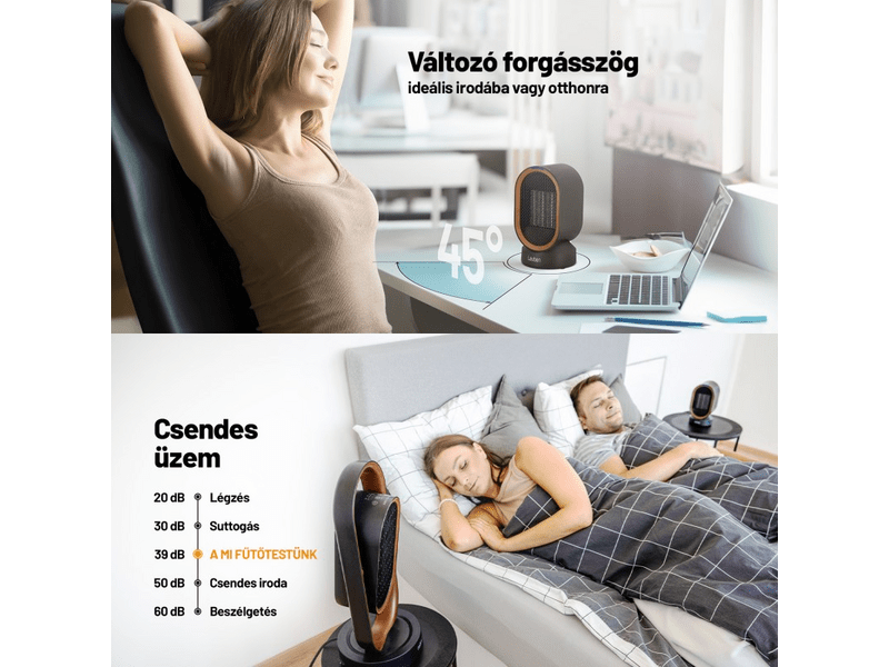 Lauben 600BB 2 az 1-ben meleg levegős ventilátor