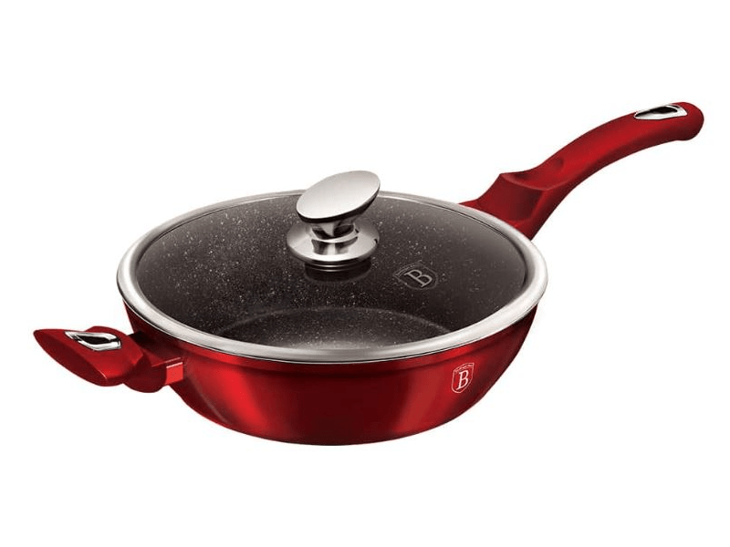 Berlinger Haus BH1261N Metallic Line Burgundy Edition Mély serpenyő fedővel, 32 cm