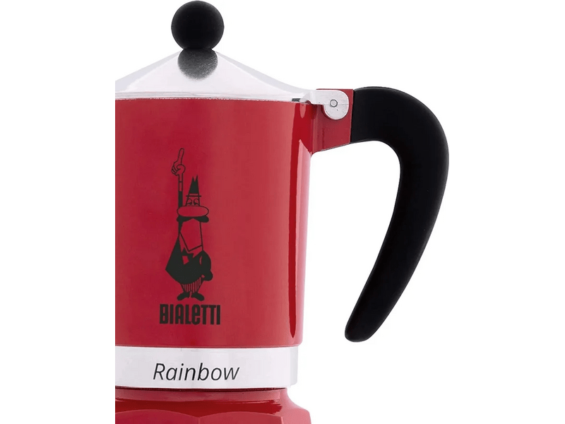 Bialetti Rainbow kotyogós kávéfőző, 1 adag, piros (4961)