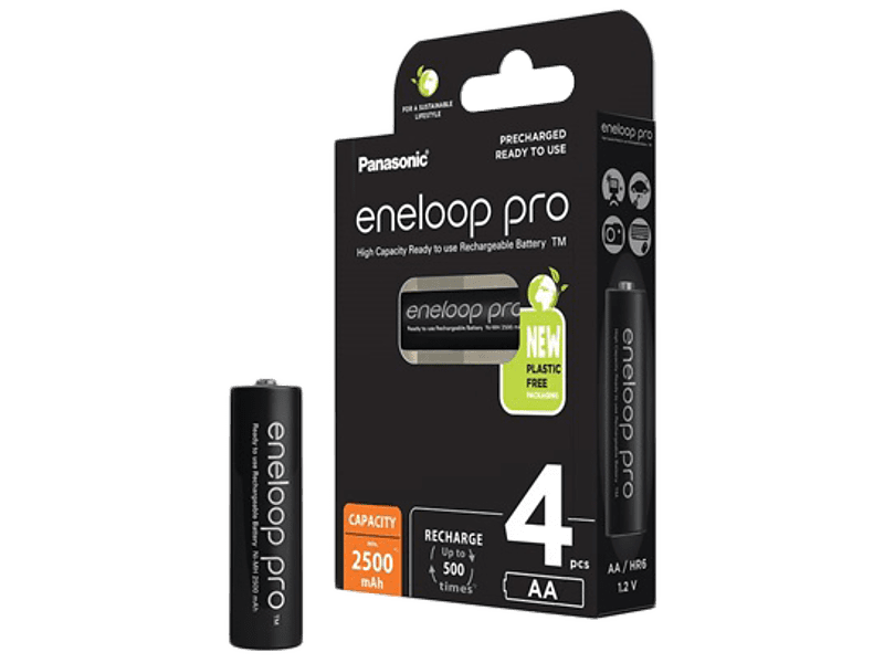 Panasonic Eneloop Pro 2500mAh AA baterija, 4 kom (BK3HCDE-4BE-N)