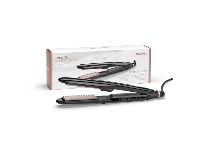 BaByliss ST493E Steam Smooth gőzölős hajvasaló, fekete