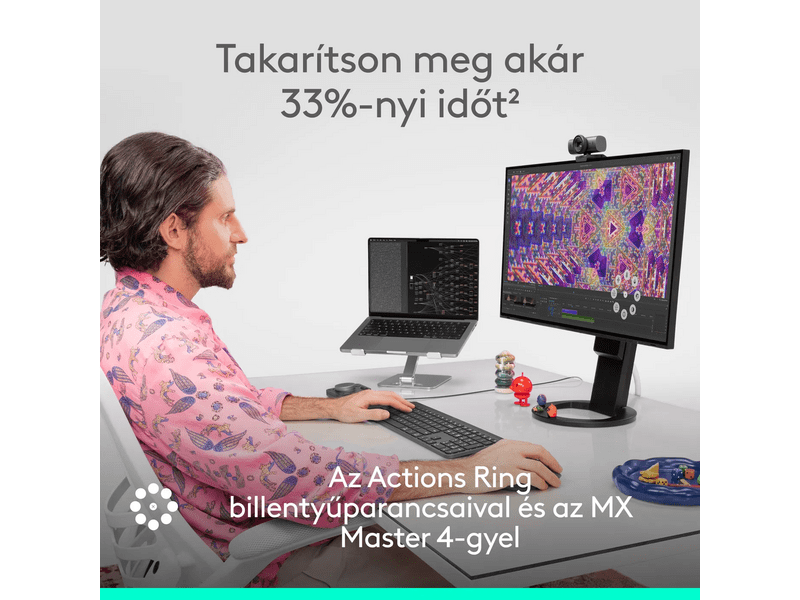 Logitech MX Master 4 Egér, grafitszürke (910-007562)