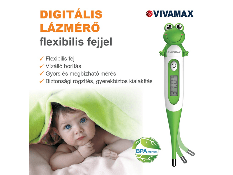 Vivamax GYV30 digitalni termometar s fleksibilnom glavom, žaba