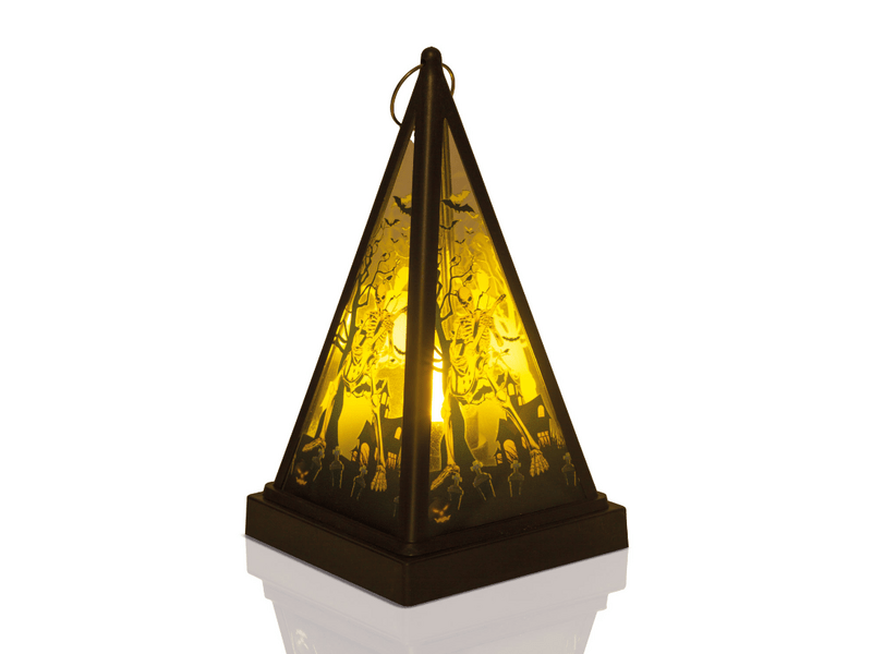 Family 56549B Halloween LED lámpás csontváz, fekete