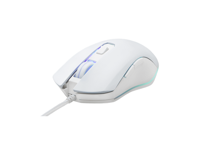The G-Lab KULT-HELIUM-W Vezetékes Gamer egér, fehér