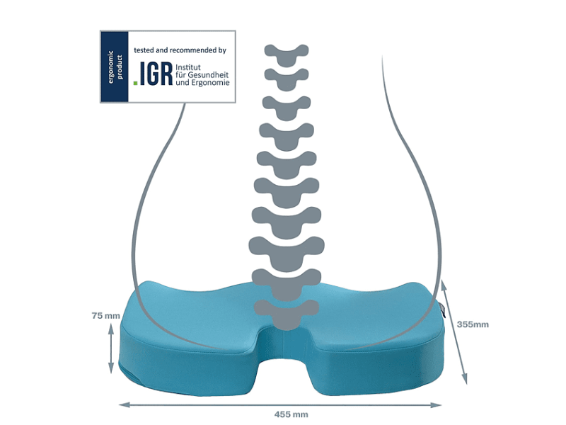 LEITZ COSY Ergo ortopédiai ülőpárna, kék (52840061)
