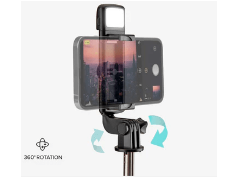 SBS Univerzalni selfie štap s ugrađenim LED svjetlom i postoljem (TETRIPOLED)