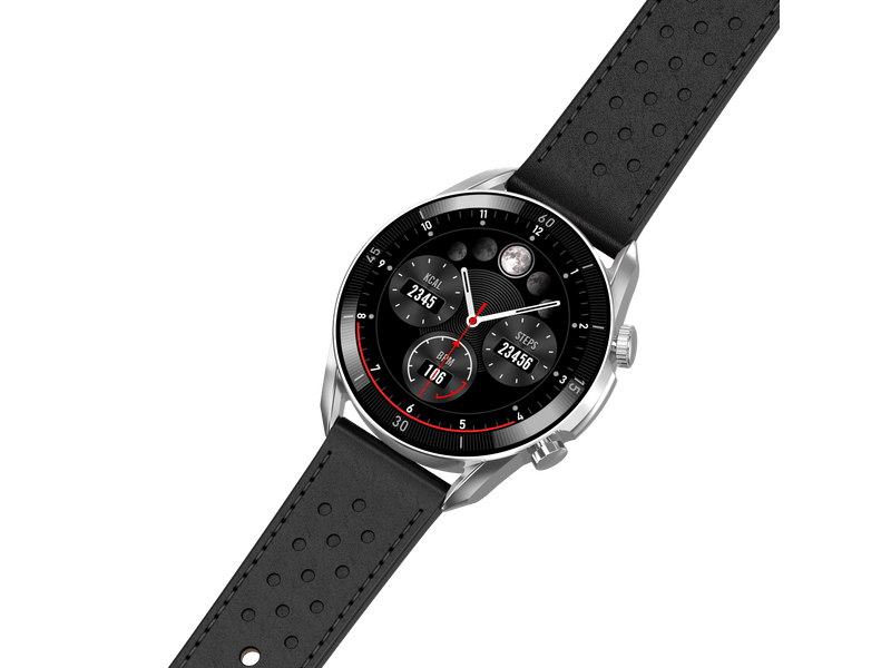 Garett V10 ezüst-fekete okosóra