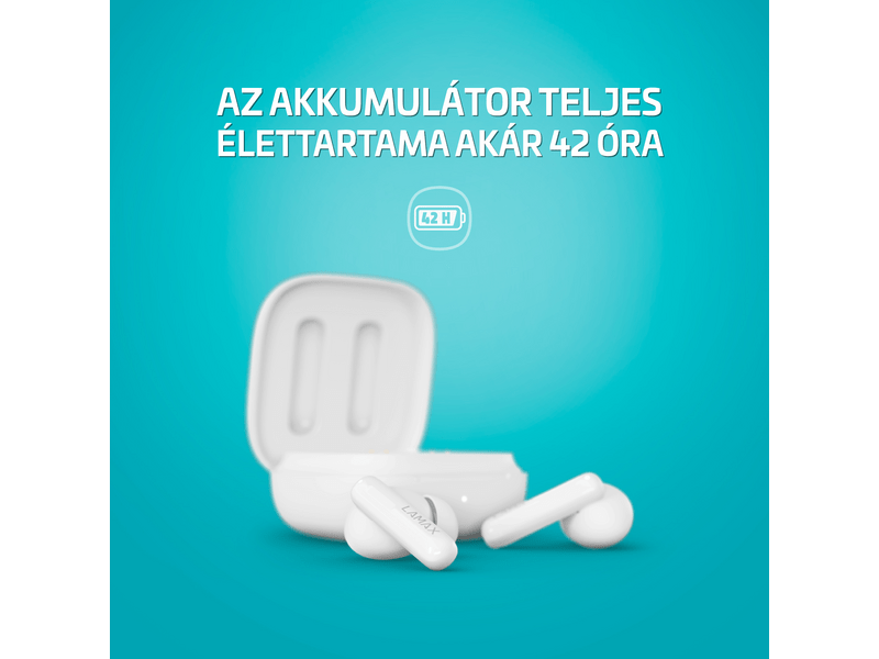 LAMAX Clips1 Plus White TWS fülhallgató, fehér