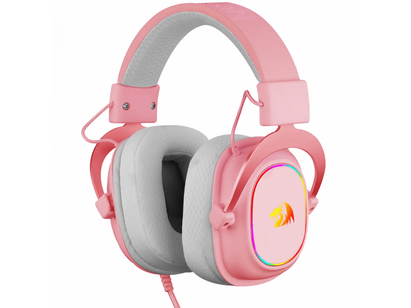 Redragon ZEUS X RGB Gamer headset, rózsaszín