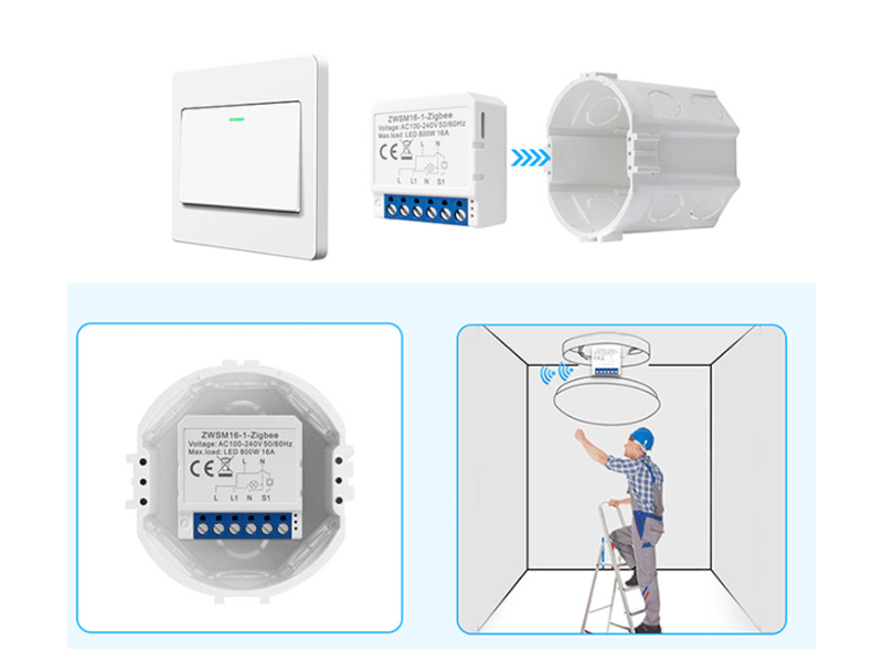 Avatto ZWSM16-W3 ZigBee TUYA intelligens aljzat kapcsoló
