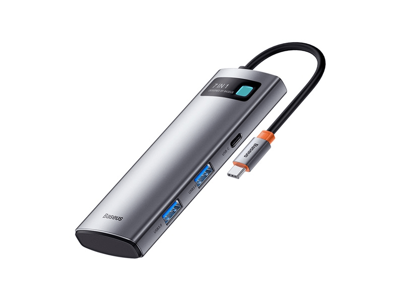 Baseus Metal Gleam 7-in-1 USB Type-C HUB dokkoló állomás (WKWG020113)