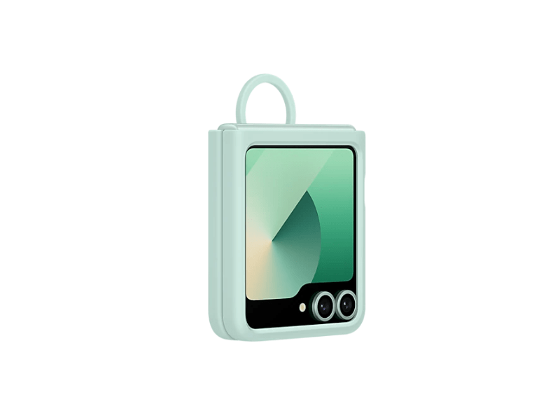 Samsung Galaxy Z Flip6 szilikon tok gyűrűvel, menta (EF-PF741TMEGWW)