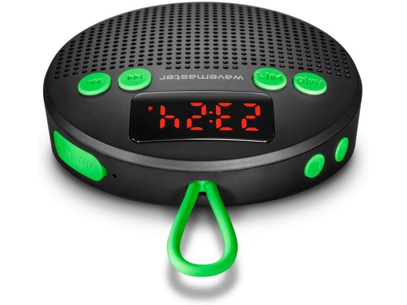 WaveMaster MOBI-3 Bluetooth hangszóró, FM rádió, Fekete/zöld