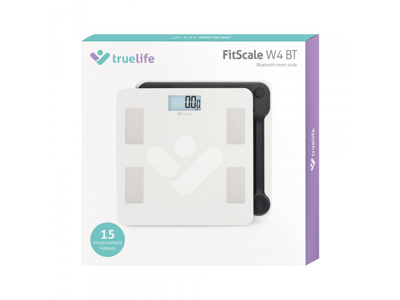 TrueLife FitScale W4 BT intelligens személymérleg, fehér