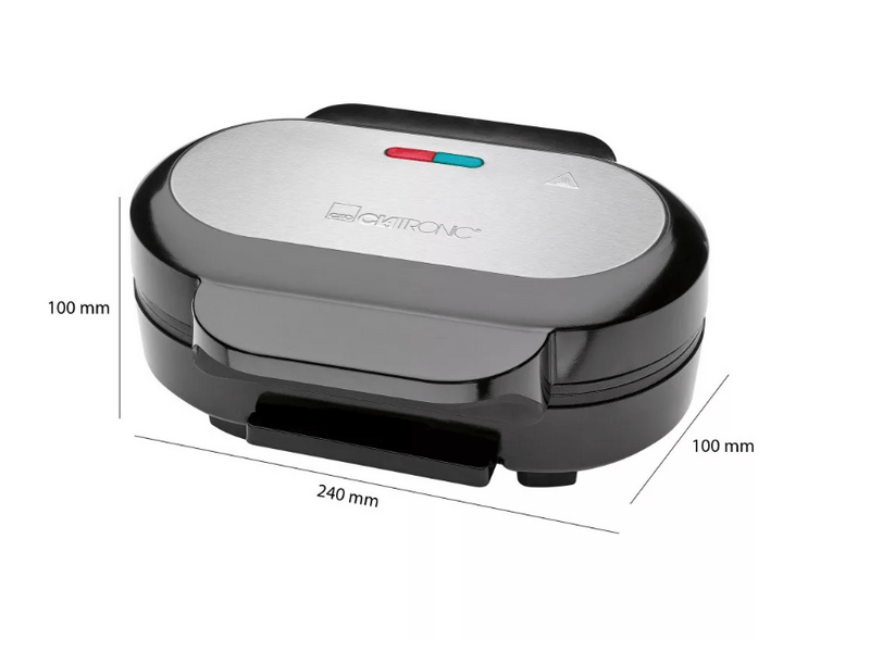 Clatronic HBM 3696 Hamburger grill, fekete-inox
