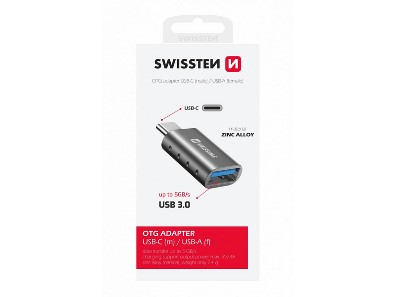 Swissten OTG adapter USB-C - USB-A (55500100)