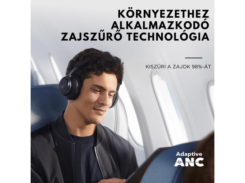 Anker Soundcore Space One Bluetooth fejhallgató, fekete (A3035G11)