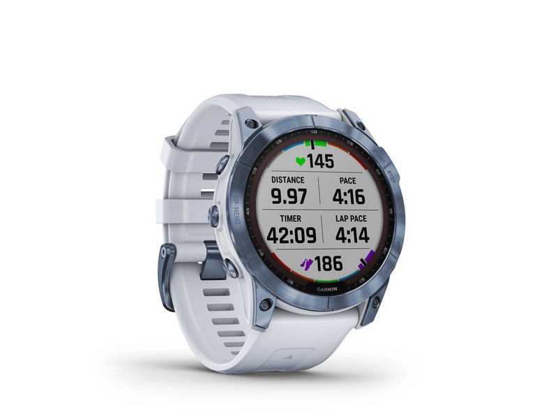 Garmin fenix 7X Sapphire Okosóra, ásványkék, fehér szilikon szíjjal (010-02541-15)