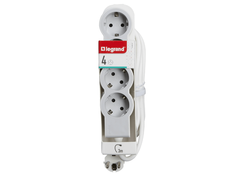 Legrand 694561 4x2P+F Standard négyes elosztó, 3m, 16 A